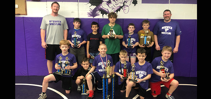 Pee Wee Wrestlers compete in BGA Tournament